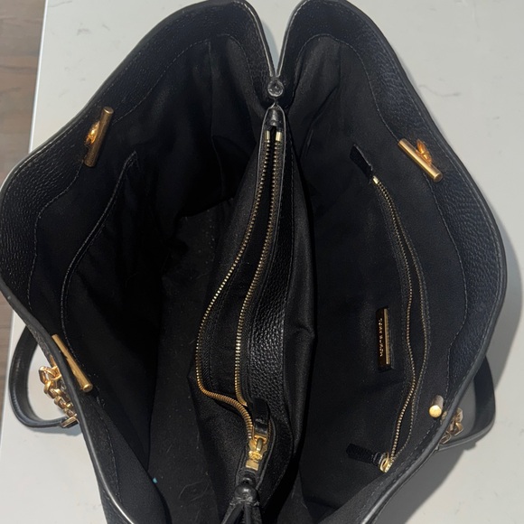 Tory Burch Black Tote with Gold Accents - Picture 5 of 6